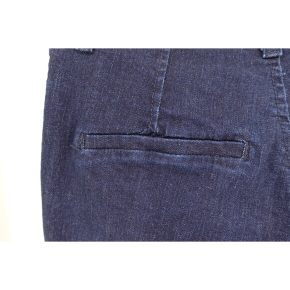 MNG By Mango Women's Side Pocket Wide Leg Blue Tailored Stretch Denim Jeans SZ 6 - Picture 10 of 16